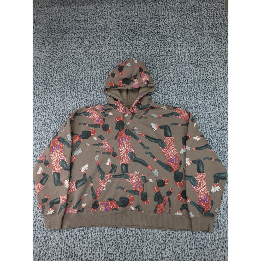 Jordan Hoodie Women Large Brown DX0387 SAMPLE All‎ Over Print Michael Jordan